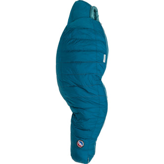 Big Agnes Women's Sidewinder SL 20 Degree Down Sleeping Bag in Lyons Blue/Teal closed