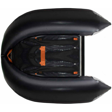 Outcast Fish Cat 4 Deluxe LCS Float Tube in Gray hull view