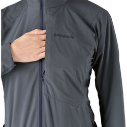 Patagonia Women's Nano-Air Ultralight Full-Zip Hoody in Smolder Blue pocket