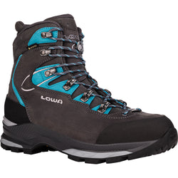 Lowa Women's Mauria EVO GTX Trekking Boots in Anthracite/Turquoise angle
