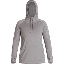 NRS Women's Silkweight Vesi Hoodie in Sharkskin front
