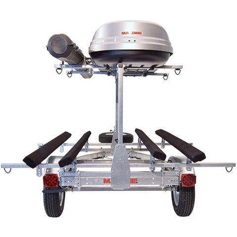 Malone MicroSport LowBed 2-Boat Bunk-Style Kayak Trailer with 2nd Tier back