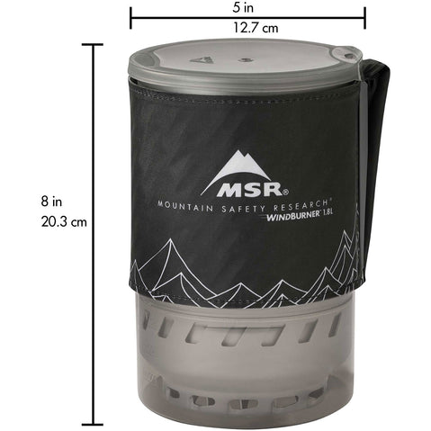 MSR WindBurner Camp Stove Duo System packed dimension