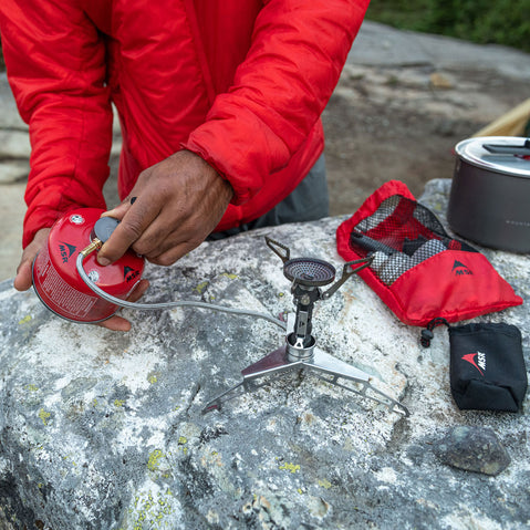 MSR LowDown Remote Stove Adapter lifestyle