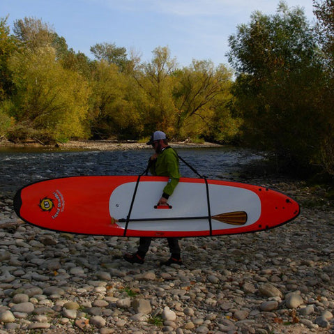 Salamander SUP Bag with Coiled Leash & Carry Strap lifestyle