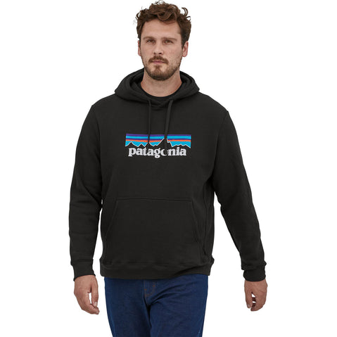 Patagonia P-6 Logo Uprisal Hoody in Black model front