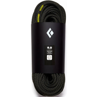 Black Diamond 9.0 Static Haul Rope in Black/Yellow top