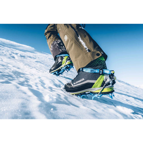 Lowa Women's Cadin II GTX Mid Mountaineering Boots in Anthracite/Aquamarine lifestyle