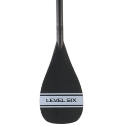 Level 6 1-Piece Carbon SUP Paddle with Teardrop Blade in Matte Silver front
