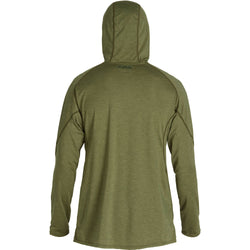 NRS Men's Silkweight Hoodie in olive back