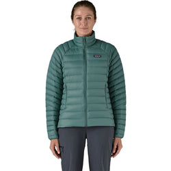 Patagonia Women's Down Sweater in Wetland Blue model front