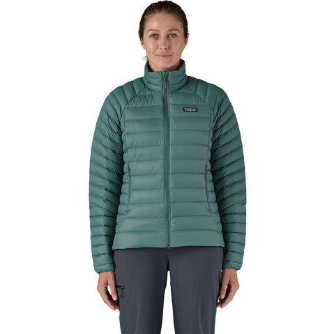 Patagonia Women's Down Sweater in Wetland Blue model front