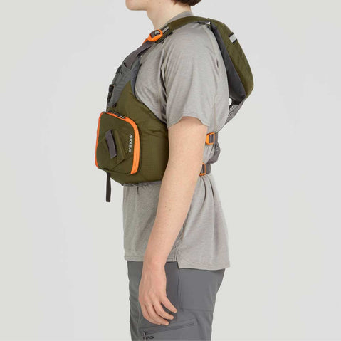 NRS Chinook Fishing LIfejacket (PFD) Bark model side