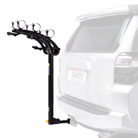 Saris Bones 3 Bike Hitch Rack installed on a car
