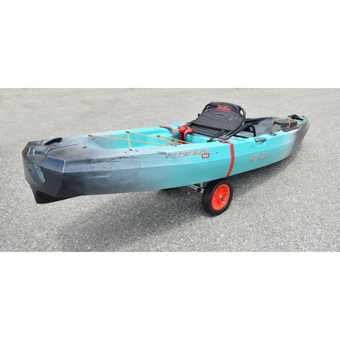 Malone Traverse HD Kayak/Canoe Cart with kayak loaded angelveiw