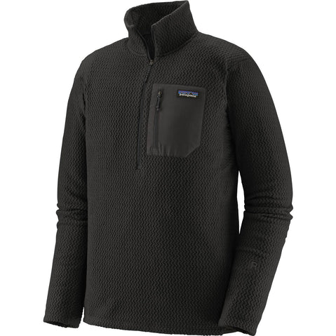 Patagonia Men's R1 Air Zip Neck Shirt in Black