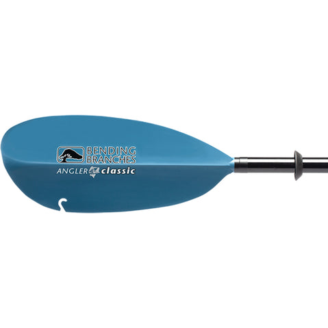 Bending Branches Angler Classic Versa-Lok 2-Piece Kayak Fishing Paddle in Tidal Blue left face blade