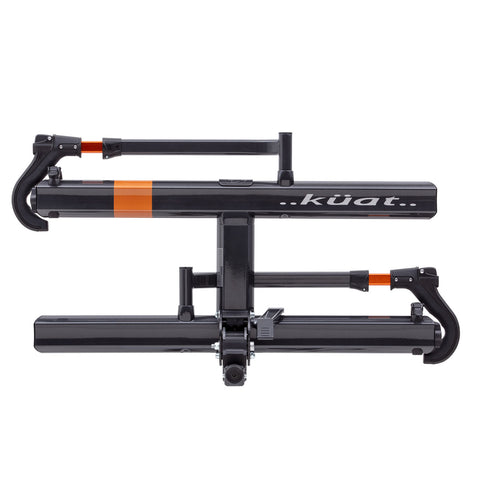 Kuat Sherpa 2.0 2 Bike Hitch Rack Gray Metallic front view folded up