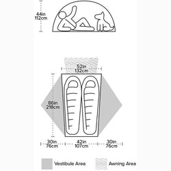 Big Agnes Salt Creek SL 2 Person Backpacking Tent diagram
