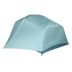 Nemo Equipment Aurora 2 Person Camping Tent With Footprint in Frost/Silt fly vesitbule closed