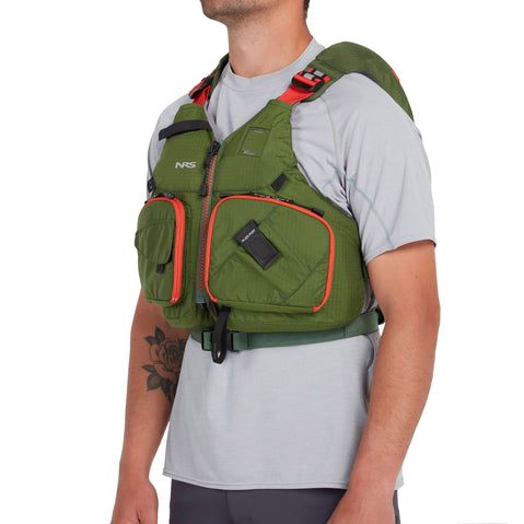 NRS Chinook Lifejacket (PFD) forest model angle