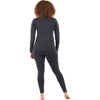 Level Six Women's Sombrio Long Sleeve Neoprene Shirt in Black Heather back