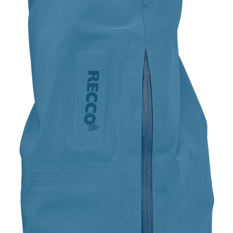 Patagonia Women's Stormstride Pants in Sound Blue model view logo