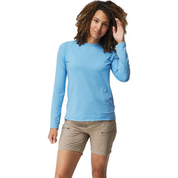 NRS Women's Silkweight Long-Sleeve Shirt in Marina model front