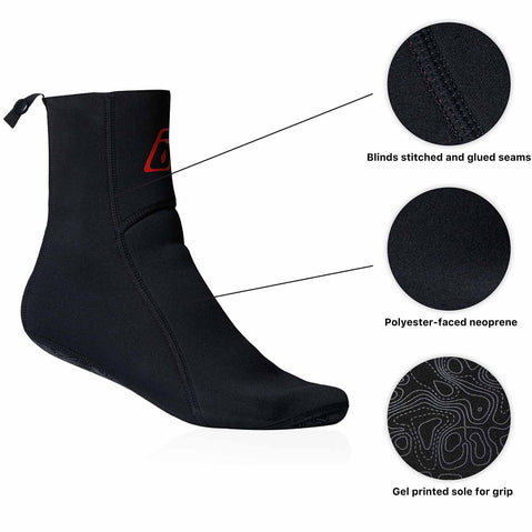 Level Six Photon Neoprene Socks features