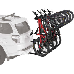 Yakima HangTight 4 Bike Vertical Hitch Rack with bikes loaded back