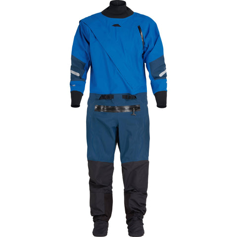 NRS Men's Foray Dry Suit in Blue front