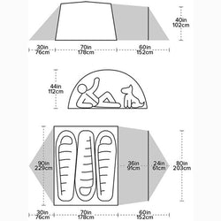 Big Agnes Blacktail Hotel 3 Person Camping Tent diagram