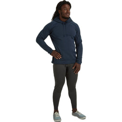 NRS Men's Expedition Weight Hoodie in Navy model front