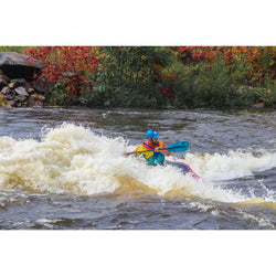 Aqua-Bound Aerial Major Fiberglass Straight Shaft 1-Piece Kayak Paddle in Blue lifestyle