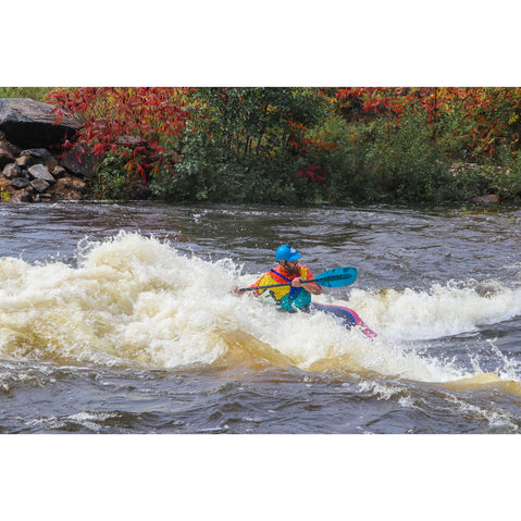 Aqua-Bound Aerial Major Fiberglass Straight Shaft 1-Piece Kayak Paddle in Blue lifestyle