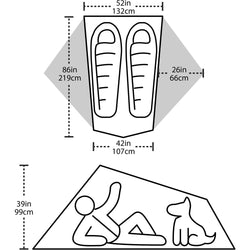 Big Agnes Tiger Wall Platinum 2 Person Backpacking Tent diagram