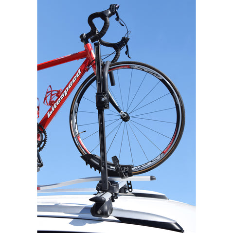 Malone Pilot TC/ST Tray Style Bike Roof Rack with bike loaded front