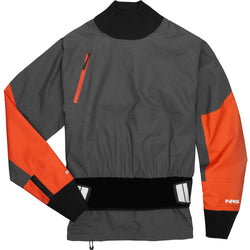 NRS Men's Stratos Semi-Dry Paddling Jacket in graphite