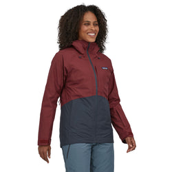 Patagonia Women's 3-in1 Powder Town Jacket in Sequoia Red model front