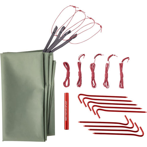 MSR Elixir 3 Person Backpacking Tent footprint and stakes