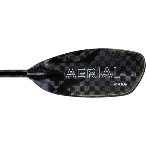 Aqua-Bound Aerial Major Carbon Versa-Lok Straight Shaft 2-Piece Kayak Paddle right blade frontside