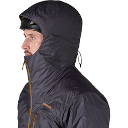 Patagonia Men's DAS Light Hoody in Forge Grey model hood