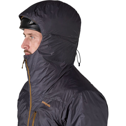 Patagonia Men's DAS Light Hoody in Forge Grey model hood