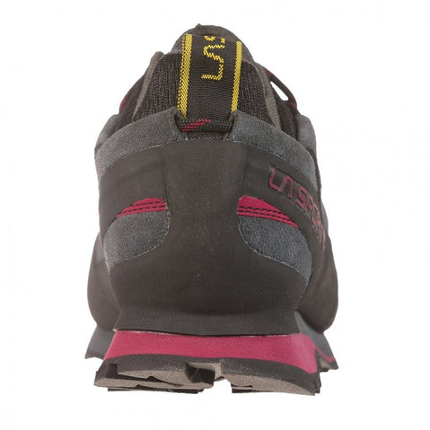 La Sportiva Women's Boulder X Approach Shoes in Carbon/Beet back