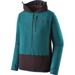 Patagonia Men's R1 Pullover Hoody in Obsidian Plum angle