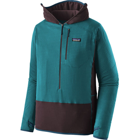 Patagonia Men's R1 Pullover Hoody in Obsidian Plum angle