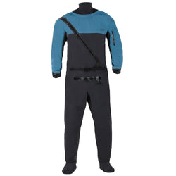 Level Six Cronos Dry Suit Classic Logo Crater Blue front