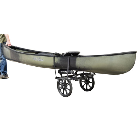 Malone Forge Canoe & Kayak Cart with kayak loaded angle view