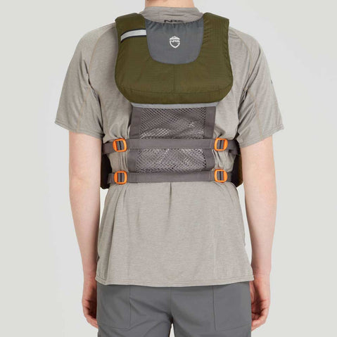NRS Chinook Fishing LIfejacket (PFD) Bark model back