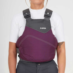NRS Vapor Lifejacket Plum model front view